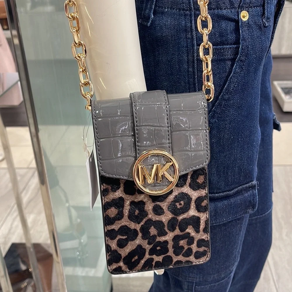 Michael Kors Carmen Small NS Phone XBODY HairCalf 
HTHR Gray Multi - Picture 14 of 16